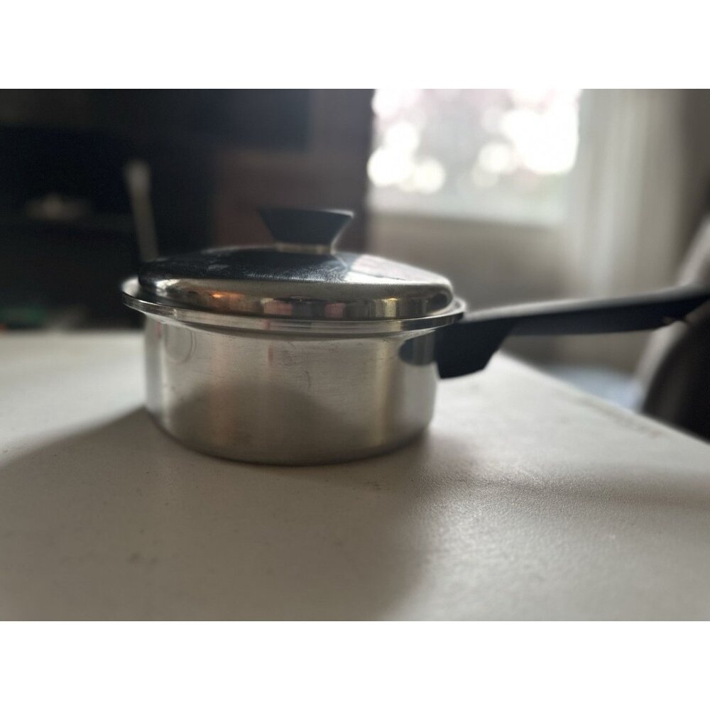 DUNCAN HINES‎ SAUCE PAN POT AND LID 3 PLY 18-8 STAINLESS STEEL 1 QT VERY GOOD